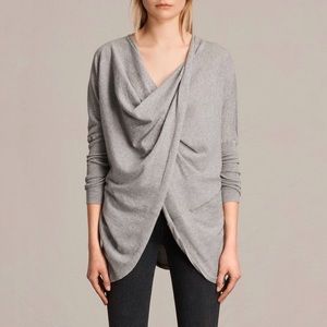 All Saints Gray Marl ITAT Shrug Cardigan Size Small